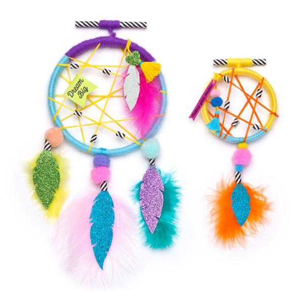 Dream Catcher Craft Kit Decor Wall Hanging Feathers Educational Kids Room New 