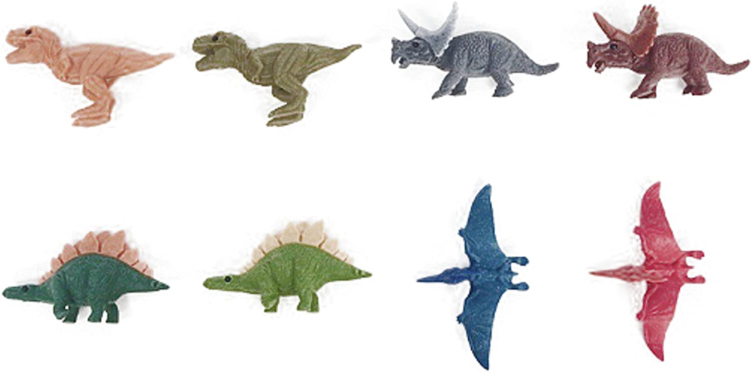 FX One Dozen 3D Dinosaur Erasers Assorted Colors