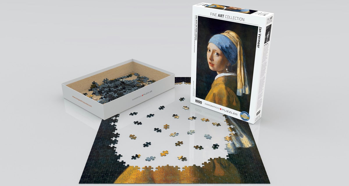 1000Pcs Jigsaw Puzzle Jigsaw Assembling Toy Gift For Girl with A Pearl Earring 