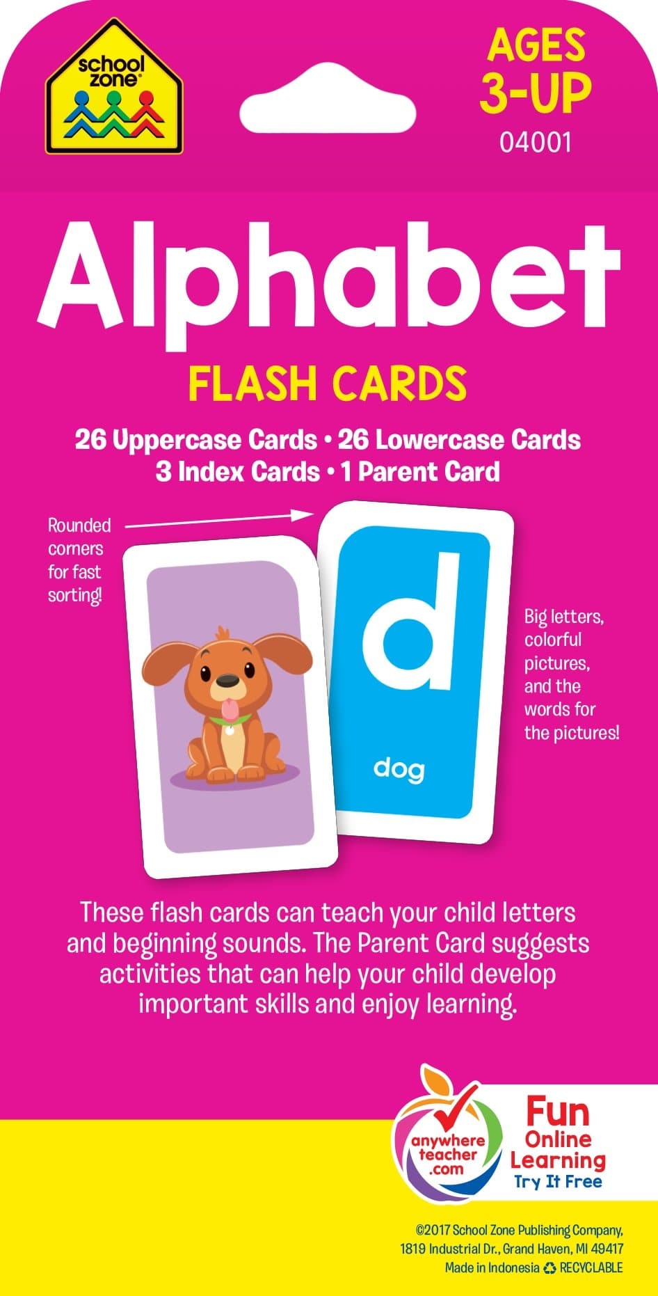 SEALED IN HOLDER NEW~ALPHABET FLASH CARDS BY LEARNING RESOURCES   NEW 