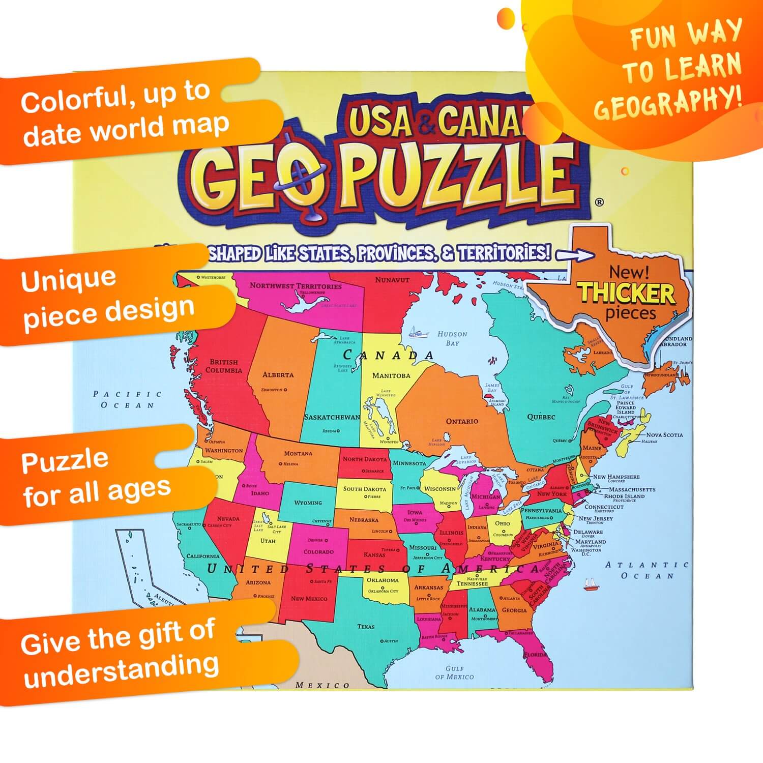 GeoPuzzle USA & Canada - A2Z Science & Learning Toy Store