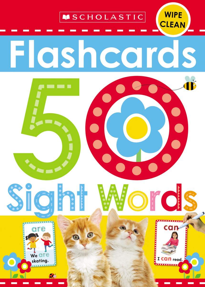 50 Sight Words Flashcards: Scholastic Early Learners - A2Z Science 