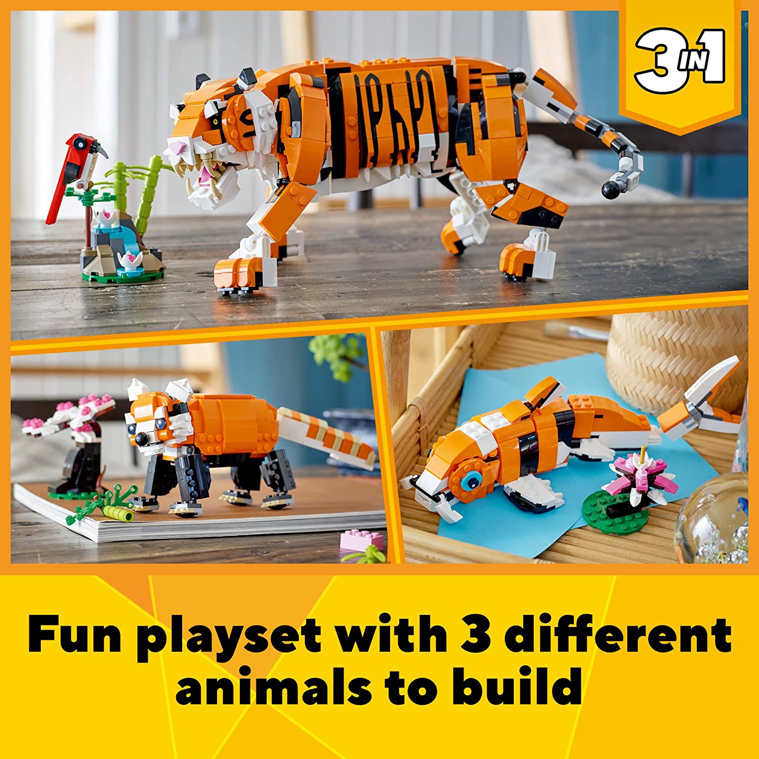log spille klaver loft Creator 3in1 Majestic Tiger - A2Z Science & Learning Toy Store